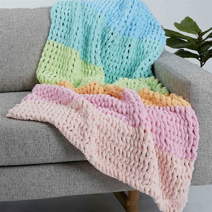 chunky yarn finger knitting
