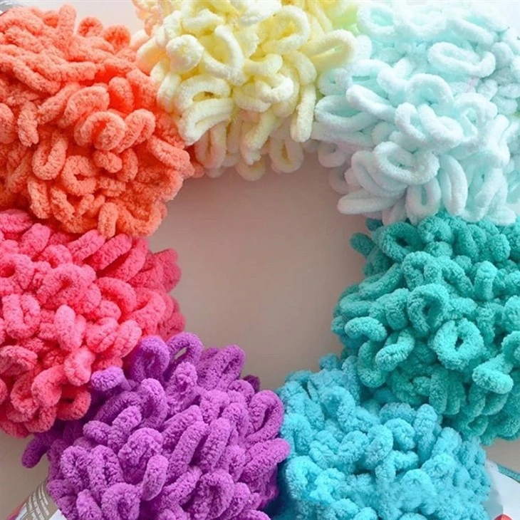 finger knitting with thin yarn
